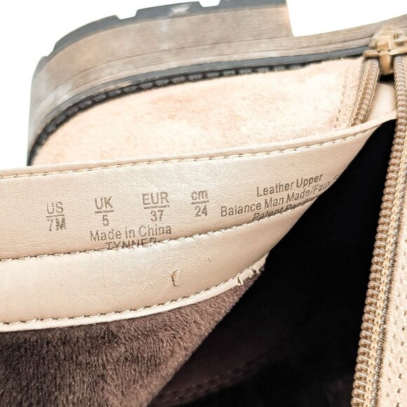 Naturalizer Women Tynner Brown Suede Zip Winter Strap Ankle Boots sz 7 - Picture 7 of 8